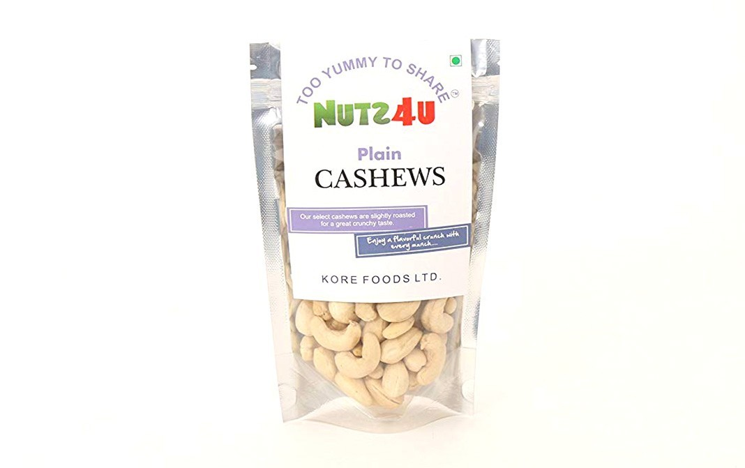 Nuts4U Plain Cashews    Pack  200 grams